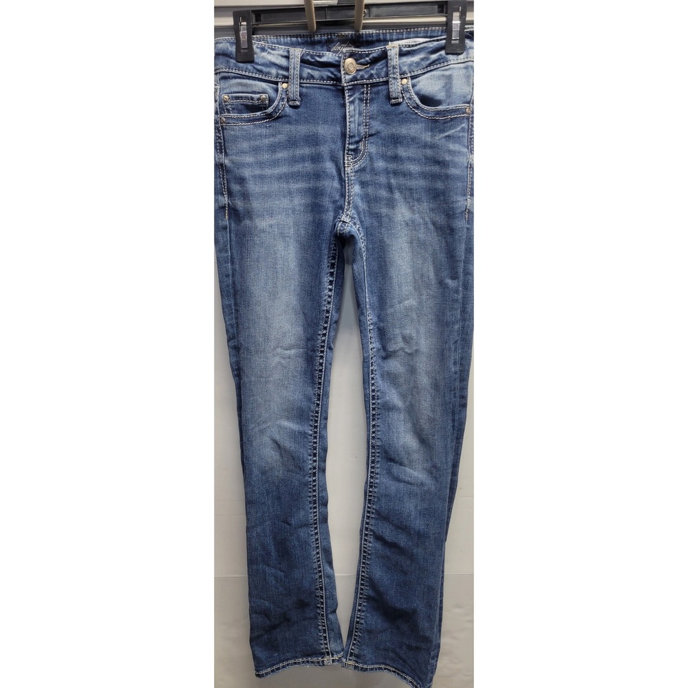 Daytrip Virgo Tailored Boot Jeans Blue‎ Wash Distressed Pockets Size 26XL